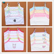 10Pc/lot Kids Underwear Cotton Girls Tank Top Candy Color Undershirt Girls Singlet Baby Camisole 8-14Y 2024 - buy cheap