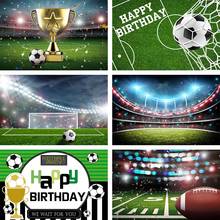 Champion Cup Football Backdrop Soccer Field Stadium Grassland Birthday Boy Baby Vinyl Photography Backgrounds Photo Studio Decor 2024 - buy cheap