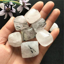 50g Natural Black Hair Quartz Rutilated Crystal Gravel Cube Rough Stone Mineral Specimen Home Decoration 2024 - buy cheap