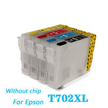 702 t702 t702xl reenchimento do cartucho de tinta para epson workforce ProWF-3720 WF-3733 WF-3730 impressora sem chip para epson t702 cartucho 2024 - compre barato