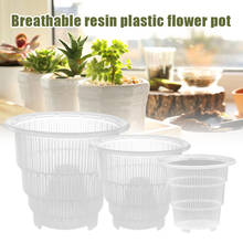 Vaso de orquídea de plástico transparente com buracos respirável para jardinagem jardim casa d1 2024 - compre barato