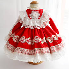 Miayii детская одежда испанская винтажная Лолита женское кружевное платье принцессы с длинным рукавом на день рождения Пасха для девочек Y3752 2024 - купить недорого