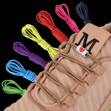 Metal lock Round Shoe Laces Qutdoor Walking Sneakers Unisex Lazy Shoelaces Kids Adult Quick No Tie Shoelace 1 Pair 2024 - buy cheap