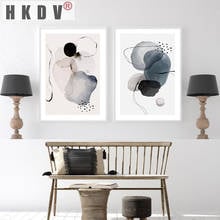 HKDV абстрактные Мода красочные кружки минималистский Wall Art Холст Картина, печатный плакат фотографии Гостиная; Эти модные тапочки отлично дополнят интерьер любого дома и не будут скользить по Декор 2024 - купить недорого