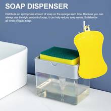 600ml Soap Pump Dispenser Sponge Holder Soap Dispenser Large Capacity For Kitchen Counter Top Sink Dish Washing 2024 - buy cheap