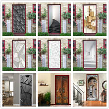 Геометрические наклейки на двери, обои, настенная роспись, художественные наклейки, ремонт дверей, плакат, ПВХ, сделай сам, самоклеющиеся, съемные, домашний дизайн 2024 - купить недорого