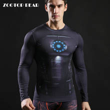 Camiseta masculina de compressão com estampa 3d, roupa de cosplay para homens, camiseta esportiva fitness de manga comprida 2024 - compre barato