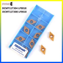 Deskarar-insertos de carburo 100% originales, herramientas de torneado, herramientas de mecanizado de torno para procesamiento de acero, DCMT11T304 DCMT11T308 LF9018 2024 - compra barato