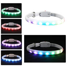 USB Rechargeable Pet Dog LED Glowing Collar Pet Luminous Flashing Necklace Outdoor Walking Dog Night Safety Collar Pet Supplies 2024 - buy cheap