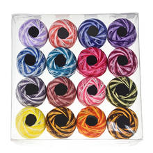 Bolas de hilo de algodón para ganchillo, punto de cruz, bordado a mano, costura con colores mezclados, 16 colores 2024 - compra barato