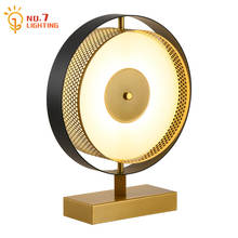 Designer pós-moderna rotatable ajustável candeeiro de mesa ouro lustre industrial luzes sala estar/modelo cabeceira quarto estudo