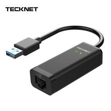 USB сетевой адаптер TeckNet с USB 3,0 на RJ45 10/100/1000 Мбит/с, сетевой LAN, проводной Ethernet-адаптер для Windows10, 8,1, сетевая ТВ-приставка 2024 - купить недорого