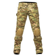 Мужские тактические уличные штаны с наколенниками, армейские военные камуфляжные охотничьи штаны в стиле милитари США, боевые брюки, рабочая одежда 2024 - купить недорого