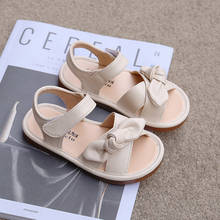 Crianças verão sapatos planos da criança meninas sandálias princesa crianças moda arco sandálias 2021 bebê sapatos de praia 1 2 3 4 5 6 anos 2024 - compre barato