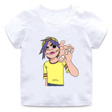 Gorillaz Print Funny Kids  Shirt  Fashion Tops Boys Girls Hipster Round Neck T-Shirt Cool Kids Universal Casual Wear 2024 - buy cheap