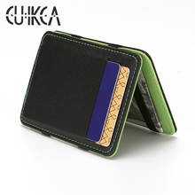 CUIKCA Korean Version Magic Wallet Money Clips Women Men Purse Wallet Slim Leather Wallet ID Credit Card Case Clip Money 2024 - buy cheap