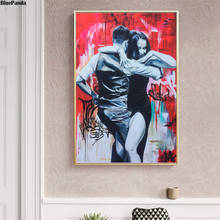Абстрактный холщовый постер для танго и страсти, минималистическая живопись, Полный Рисунок, украшение для гостиной и спальни 2024 - купить недорого