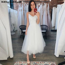 Mbcullyd vestido de noiva 2020, elegante, de praia, para igreja, boho, barato, tamanho grande 2024 - compre barato