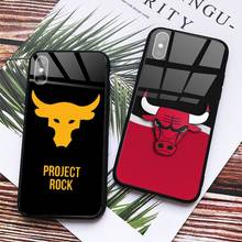 UA PROJECT ROCK-funda de vidrio templado para teléfono, carcasa para iphone 6, 6S, 7, 8 plus, X, XS, XR, 11 PRO MAX 2024 - compra barato