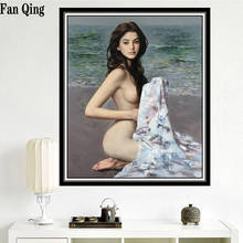 DIY Diamond Painting Portrait Sexy Woman Mosaic Full Square Diamond Embroidery Cross Stitch Nude Art Needlework Home Decorative 2024 - buy cheap