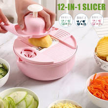 12 In 1 Multifunction Food Fruit Cutter Manual Vegetable Slicer Salad Dicer Peeler Ginger Grater Egg Separator Draining Basket 2024 - buy cheap