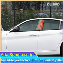 TPU Sticker Car B-pillar BC middle pillar protective film For Alfa Romeo Giulia 952 Stelvio 949 Accessories 2024 - buy cheap