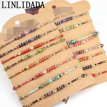 8Pcs Women Thin Natural Stone Rainbow MultiColor Beads Miyuki Beads Charm Bracelet Crystal Boho Jewelry Handmade Bracelet 2024 - buy cheap