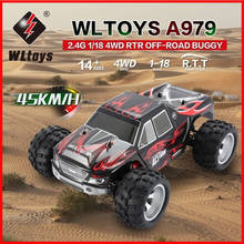 70km/h Upgraded WLtoys A979-B A979 4WD 1:18 RC Racing Car High Speed Monster Truck Transmitter Off-Road VS A959-b Sports cars 2024 - buy cheap