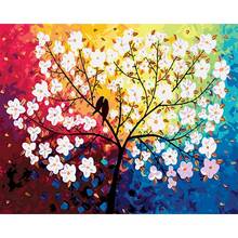 Gatyztory 60 × 75cm quadro diy pintura por números moderno flowe pintura pintados à mão lona desenho casa decoração presente 2024 - compre barato