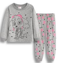 Conjuntos de pijamas para niños, Camisón de algodón con patrón de animales de dibujos animados, ropa de dormir suave y encantadora 2024 - compra barato