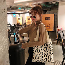 Fashion Knitted Shoulder Handbag Vintage Women Leopard Pattern Large Capacity Shopping Travel Top-handle Bag Commuter Satchel 2024 - buy cheap