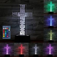 Lâmpada 3d em degradê colorido criativa, luz noturna em led para casa, bar, clube, r9jc 2024 - compre barato