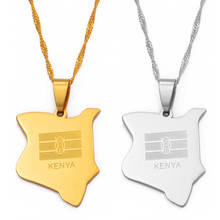 Anniyo Map of Kenya Pendant Necklaces Jewellery Silver Color/Gold Color Africa Map Jewelry Kenyans Gift #002221 2024 - buy cheap