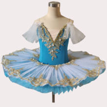 Tutú de ballet profesional para adultos y niñas, traje de baile de bailarina, color blanco y azul 2024 - compra barato