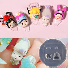 Molde de silicona para manicura de cara de bebé, bonito diseño en 3D de dibujos animados, Gel UV, accesorios para decoración de uñas, 1 ud. 2024 - compra barato