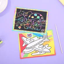 10/20Pcs Magic Scratch Art Doodle Pad Sand Painting Cards Early Educational Learning Creative Drawing Toys for Children 2024 - buy cheap