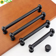 Black Kitchen Cabinet Handle Drawer Pull Handles Dresser / Retro Rustic Furniture Knobs Cupboard Hardware Extra Large Pulls 2024 - buy cheap