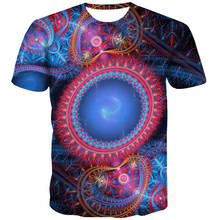 Camisetas masculinas estampadas psicodélicas, camisetas coloridas de lazer casual, anime, roupas de rua, 3d 2024 - compre barato