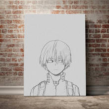 Canvas Wall Art HD Prints Anime Poster Home Decoration Shoto Todoroki Outline Painting For Bedroom Modular Pictures No Framework 2024 - buy cheap