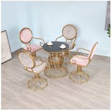 New era dining table and chair set Nordic simple modern home dining table and chair leisure entertainment poker table and chair 2024 - buy cheap