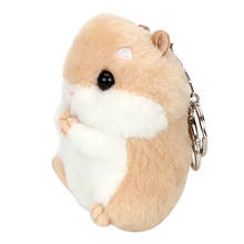 LEEPEE Cute Hamster Animal Dolls Keyring Plush toys Keychain  Decoration Car Key Ring Lovely Key Chain Baubles Pendant 2024 - buy cheap