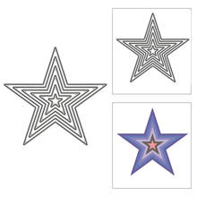 Molde para carimbo de estrelas de natal, artesanato 2020 corte de metal para scrapbooking diy, decoração para fazer cartão, sem estampas 2024 - compre barato