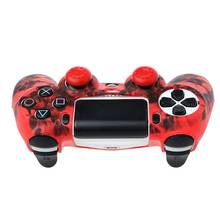 Skull Silicone Gamepad Cover Case + 2 Joystick Caps For PS4 Pro Slim Controller 2024 - buy cheap