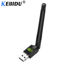 Kebidu мини Сетевая карта USB WiFi адаптер 2dBi 4dBi 802.11b/g/n Бесплатный драйвер ПК WiFi антенна ключ 2,4G USB Ethernet получить 2024 - купить недорого