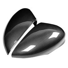 Rearview Mirror Cover Replacement Carbon Fiber Style Fits for Ford Fiesta 2009 2010 2011 2012 2013 2014 2015 Side Mirror Cap 2024 - buy cheap