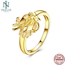 INALIS Romantic Rings For Women Gold Plated Geometric Chinese Style Female Anniversary Ring Fashion Jewelry Gift Recommend New 2024 - buy cheap