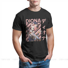 Genshin camiseta manga curta jogo de personagem, camiseta de anime masculina diona 2024 - compre barato