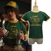 Movie Stranger Things Season 3 Hat Cosplay Costumes T Shirt Dustin Baseball Hat Adult Kids Camp Know Where Green Yellow Cap Gift 2024 - buy cheap