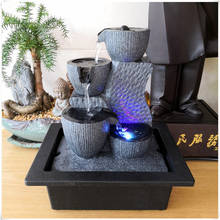 Humidificador de aire para interiores, fuente de agua con vista al agua, para escritorio, jardín, Micro paisaje, hogar, oficina, decoración Feng Shui 2024 - compra barato