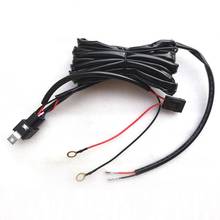 Universal 12V 40A Car Fog Light Wiring Harness Kit Loom For LED Work Driving Light Bar With Fuse And Relay Switch 2024 - buy cheap